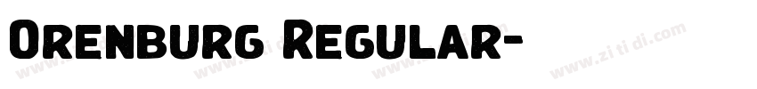 Orenburg Regular字体转换